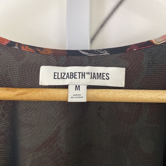 * Elizabeth & James Silk Floral Maxi Dress Size Medium Runway Designer Romantic - Picture 6 of 14